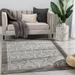 Well Woven Zhera Grey Golden Rust Moroccan Tile Border Modern Area Rug 5x7 (5 3 x 7 3 )