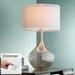 Possini Euro Design Modern Table Lamp with Dimmer 30 1/2 Tall Mercury Glass Chrome Double Drum Shade for Bedroom Living Room Home