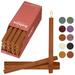 Bolsius 10.5 Inch Spice Brown Rustic Taper Candles 16 Pack - Home DÃ©cor Gift Candles