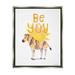 Stupell Industries Be You Inspiring Sunshine Fun Zebra Stripes Graphic Art Luster Gray Floating Framed Canvas Print Wall Art Design by Diane Neukirch