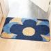 SOCOOL Front Door Mat Outdoor Indoor Rubber 47 x32 Welcome Rug Outside Inside Entry Door mat Home Entrance - Blue Yellow Flower DM2736F