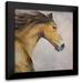 Atelier B Art Studio 12x12 Black Modern Framed Museum Art Print Titled - PROUD STEED WITH HIS MANE IN THE WIND