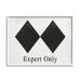 Stupell Industries Double Black Diamond Ski Sport Symbol Experts Only 14 x 11 Design by Daphne Polselli