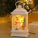 New Christmas Wind Lights Decoration Imitation LED Lights Ornaments Church Holiday Home Night Lights Vintage Lighted Christmas Village House Country Farmhouse Mantel Decor