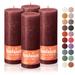 Bolsius Velvet Red Rustic Pillar Candles 2.75 X 7.5 DÃ©cor Candles - Natural Plant Based Wax Candles Set Of 4