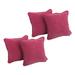 18-inch Double-corded Solid Microsuede Square Throw Pillows with Inserts (Set of 4) 9810-CD-S4-MS-BB