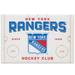 New York Rangers 15.2 x 22.8 Rink Canvas