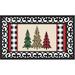 Evergreen Flag Seasonal Sassafras Interchangeable Mat and Tray Mixed Print Christmas Trees