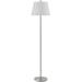 Metal Round 3 Way Floor Lamp with Spider Type Shade Silver