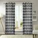 Window Panels Curtain in Check Cotton Fabric Buffalo Plaid Check Curtain Farmhouse Thermal Insulated Window Curtain Valance for Living Room/Bedroom/Kitchen