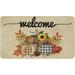 Fall Pumpkin Welcome Doormat Autumn Thanksgiving Day Decoration Front Door Mats Porch Decor Welcome Doormats Rubber Back Non Slip Entrance Door Mat for Indoor Outdoor 17x30 inch