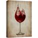 wall26 Canvas Print Wall Art Retro Vintage Fancy Red Wine Splash Drinks & Cocktails Alcohol Digital Art Modern Art Decorative Bohemian Chic Kitchen/Food for Living Room Bedroom Office - 32