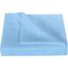 500 Thread Count 3 Piece Flat Sheet ( 1 Flat Sheet + 2- Pillow cover ) 100% Egyptian Cotton Color Light Blue Solid Size Twin