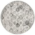 SAFAVIEH Madison Judith Distressed Area Rug Silver/Grey 8 x 8 Round