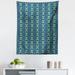 Blue and Green Tapestry Symmetric Geometric Vertical Borders with Zig Zag Stripes Fabric Wall Hanging Decor for Bedroom Living Room Dorm 5 Sizes Pale Green Dark Blue by Ambesonne