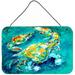 Carolines Treasures MW1162DS812 By Chance Crab in Aqua blue Wall or Door Hanging Prints 8x12 multicolor