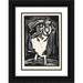 Henri Jonas 18x24 Black Ornate Framed Double Matted Museum Art Print Titled: Woman Wearing a Bag on Her Back (1888)