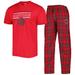 Men's Concepts Sport Red/Black Toronto Raptors Badge T-Shirt & Pajama Pants Sleep Set