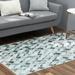 Faux Cowhide Contemporary Area Rug 4x6 Patchwork Cubical Dimension Polyester Rug With Cotton-Canvas Backing