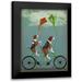 Fab Funky 12x14 Black Modern Framed Museum Art Print Titled - Beagle Tandem