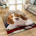 Rectangle Area Rug For Living Room Bedroom Irish Red and White Setter Dog Rug American We The People NTB215Rv4 - 4x6 ft.