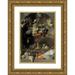 Frans Snyders 18x24 Gold Ornate Framed and Double Matted Museum Art Print Titled - Still Life with Fruit Bowl in a Niche
