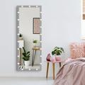Kadyn LED Full Length Mirror Dressing Mirror Large Rectangle Bedroom Bathroom Mirror with Touch Button and 3 Color Lights White