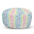 Geometric Pouf Cover with Zipper Abstract Watercolor Effect Rainbow Color Transition Theme Dots in Various Sizes Soft Decorative Fabric Unstuffed Case 30 W X 17.3 L Multicolor by Ambesonne