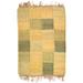 Hemp Green Rug 2 X 3 Modern Flatweave Scandinavian Geometric Small Carpet