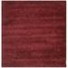 SAFAVIEH California Solid Plush Shag Area Rug Maroon 4 x 4 Square