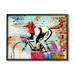 Stupell Industries Urban Cyclist Fox Street Style Speckled Painting Framed Wall Art 14 x 11 Design by AbcArtAttack