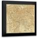 Fiore Lorenzo 15x15 Black Modern Framed Museum Art Print Titled - Mapa di Roma 1898