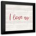 Reed Tara 15x15 Black Modern Framed Museum Art Print Titled - Valentines Square I-I Love Us