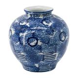 A&B Home 9.3 Solid Print Porcelain Vase Blue