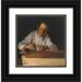 Pekka Halonen 15x15 Black Ornate Wood Framed Double Matted Museum Art Print Titled - The Kantele Player (1892)