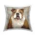 Stupell Industries Pet Bulldog Portrait Abstract Beige Pattern Country Brown 18 x 7 x 18 Decorative Pillows