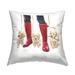 Stupell Industries Labrador Puppies Rain Boots Fashion Dogs Glam Red 18 x 7 x 18 Decorative Pillows