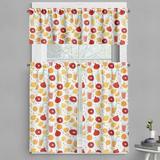 Ambesonne Orange Valance & Curtain Fruits Juice Lemon 55 x36 Apricot Ruby