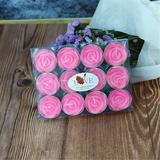 Herrnalise Home Decor 12 Pieces Rose Tealight Candles Handmade Delicate Rose Flower Candles for Valent