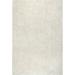 nuLOOM Loni Solid Machine Washable Shag Area Rug 4 Round Cream