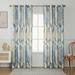 Yipa Blackout Print Window Curtain Thermal Insulated Modern Drapes Panel Room Thick Solid Curtains Energy Efficient Bedroom Living Blue 52 x 102 inch