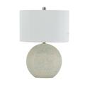 A&B Home Textured Ceramic Table Lamp - 16 x 9 x 23.3 - White Shade - White