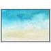 wall26 Framed Canvas Print Wall Art Abstract Seascape with Blue Clouds Nature Wilderness Watercolor Modern Art Rustic Scenic Dramatic Multicolor for Living Room Bedroom Office - 24 x36 W