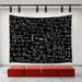 CADecor Mathematical Formula Decor Tapestry Funny Black and White Mathematical Formula Wall Tapestry Home Decoration Wall Decor for Decor 60x80 inch