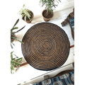 Avgari Creation 100% Natural Jute Rug Round Braided Carpet Round Modern Living Area Rug Carpet Doormat-10 Feet Round