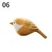 Fuwaxung Nordic Home Decoration Craft Garden Desktop Figurine Gift Toys Wooden Birds Statue Ornaments Decorative Carved Wood Robin Bird