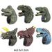 6pcs Realistic Dinosaur Rings Simulated Wild Animal Ring Finger Jewelry for Kids