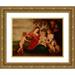 After Peter Paul Rubens 24x19 Gold Ornate Framed and Double Matted Museum Art Print Titled - Holy Family with the Infant Saint John the Baptist and an Angel (17th Century)