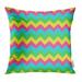 CMFUN Chevron Zigzag Arrows Geometric Design Colorful Hot Pink Yellow Green Aqua Pillow Case Pillow Cover 16x16 inch Throw Pillow Covers