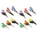 12pcs Small Foam Bird Figurines Ornament for Tree Bonsai Table Plants